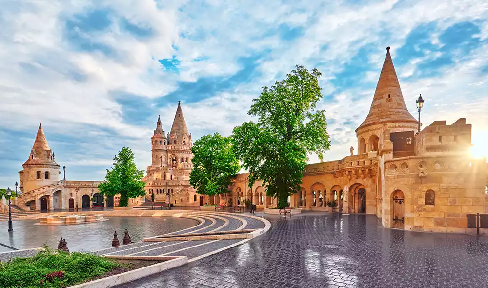 view of the Fisherman's Bastion on the Castle Hill