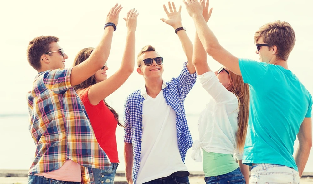 a group of coworkers taking part in a Landventure outdoor escape-style team building game